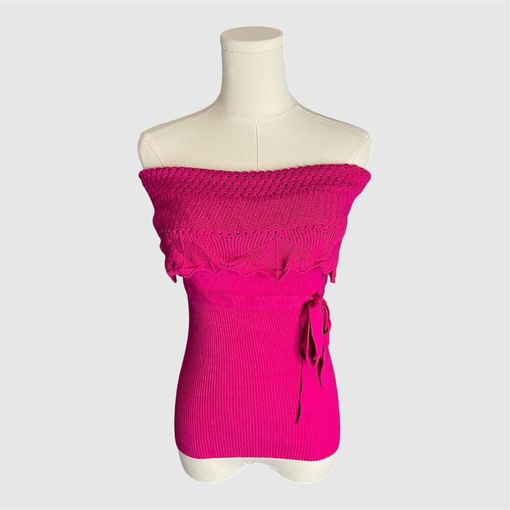 Heart & Soul Hot Pink Off Shoulder Knit Top